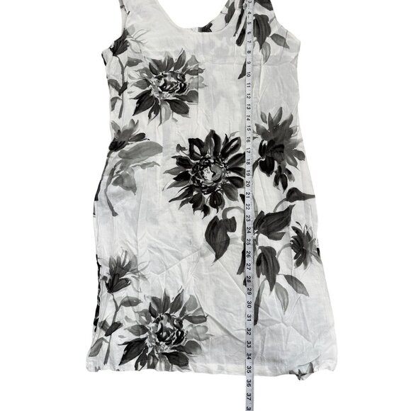 Jams World Sleeveless Dress White Black Floral Sunflower Tropical Women Size XL - Picture 6 of 7
